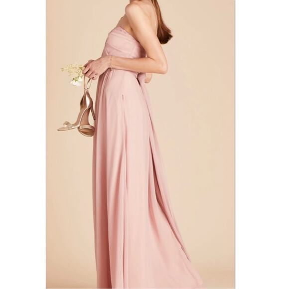 Birdy Grey Grace Convertible Dress Gown Chiffon Rose Quartz Small NWT - Picture 4 of 13